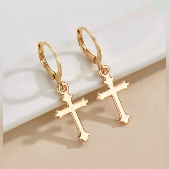 Cross Designer Earrings - Picture 1 of 4